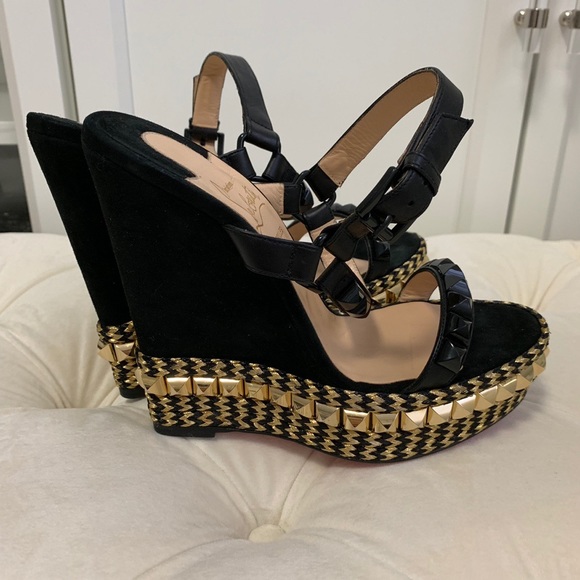 Christian Louboutin Espadrille Cataclou Wedges - Picture 3 of 5